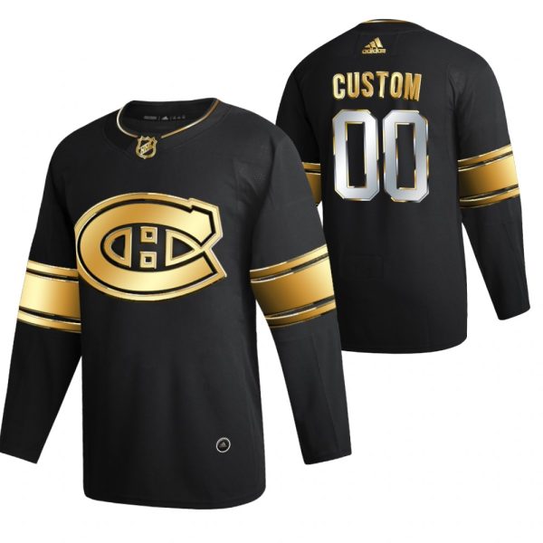 Montreal Canadiens Trikot Benutzerdefinierte Schwarz 2021 Golden Edition Limited Authentic